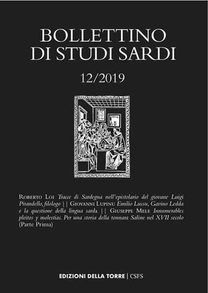 Bollettino di studi sardi (2019). Vol. 12 - copertina