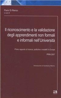 Il riconoscimento e la validazione degli apprendimenti non formali e informali nell'università - copertina