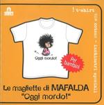 T-Shirt Mafalda a maniche corte, bambino 5/6 anni. Bianco. Oggi mordo!