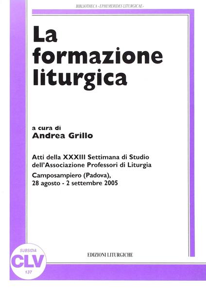 La formazione liturgica - copertina