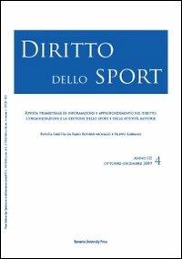 Diritto dello sport (2009). Vol. 4 - copertina