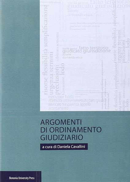 Argomenti di ordinamento giudiziario - copertina