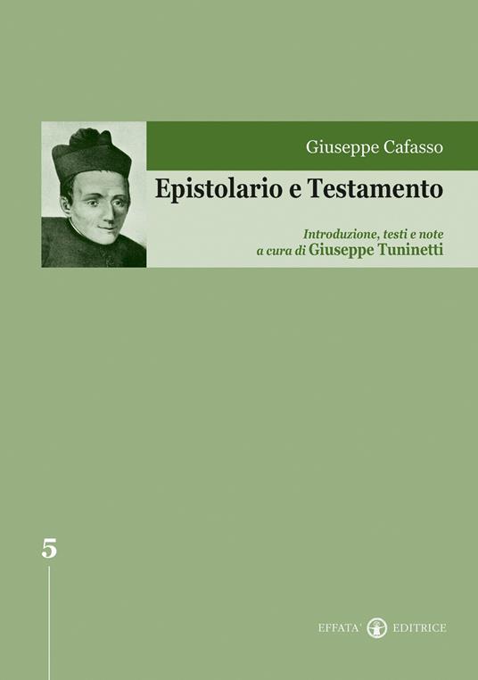 Epistolario e testamento - Giuseppe Cafasso - copertina