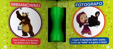 Masha e Orso. Cosa farò da grande. Con adesivi e 8 mini puzzle. Ediz. illustrata - 3