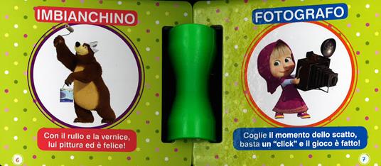 Masha e Orso. Cosa farò da grande. Con adesivi e 8 mini puzzle. Ediz. illustrata - 3