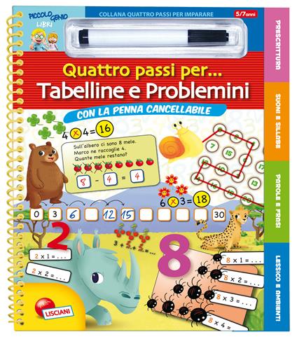 Tabelline e problemini. Quattro passi per... Ediz. illustrata. Con gadget - copertina