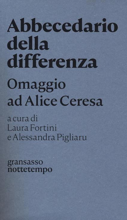 Abbecedario della differenza. Omaggio ad Alice Ceresa - copertina