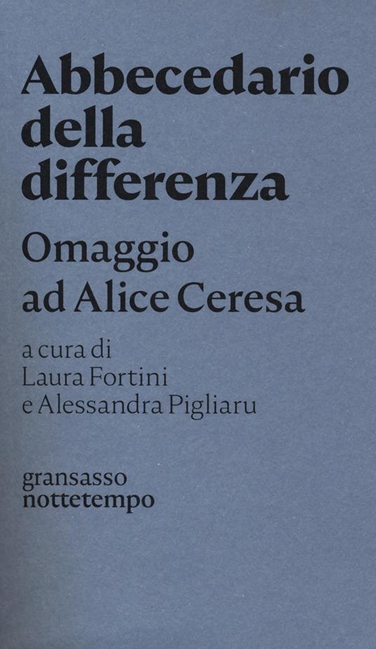 Abbecedario della differenza. Omaggio ad Alice Ceresa - copertina