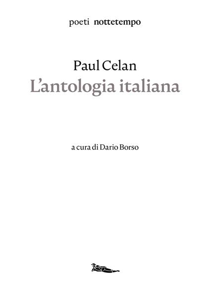 L' antologia italiana - Paul Celan,Dario Borso - ebook
