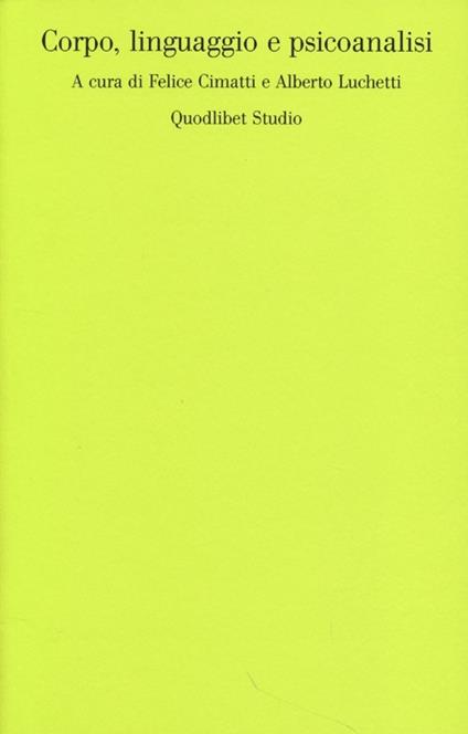 Corpo, linguaggio e psicoanalisi - copertina