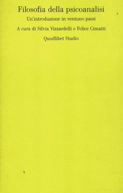 Filosofia della psicoanalisi. Un'introduzione in ventuno passi - copertina