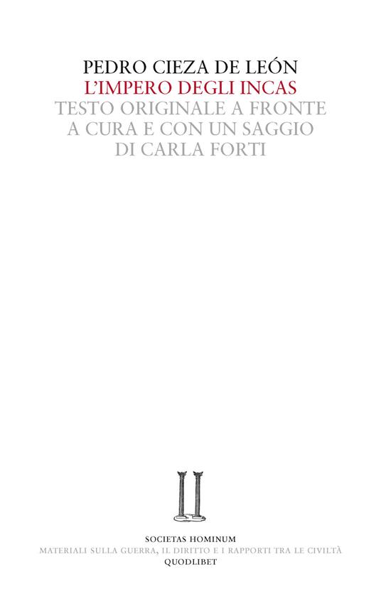 L' impero degli Incas. Testo spagnolo a fronte - Pedro Cieza De León - copertina