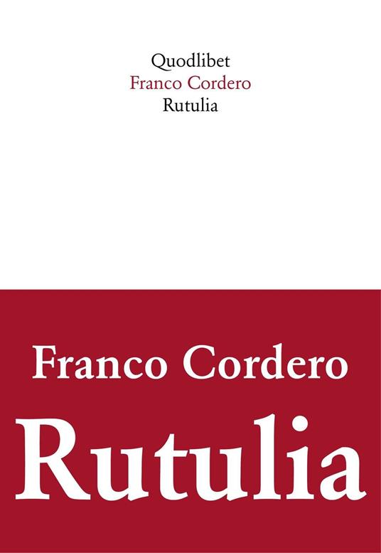 Rutulia - Franco Cordero - copertina
