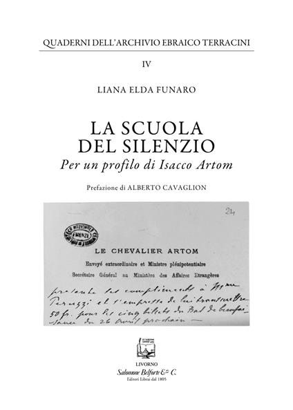 La scuola del silenzio. Per un profilo di Isacco Artom - Liana Elda Funaro - copertina