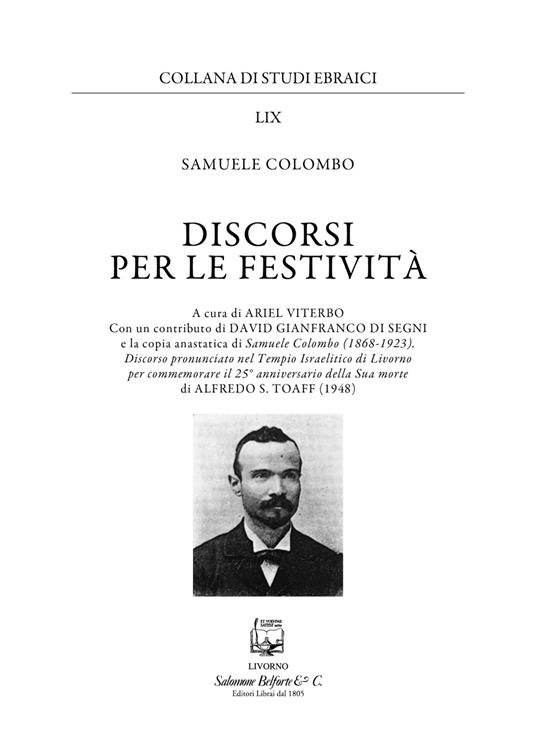 Discorsi per le festività - Samuele Colombo - copertina