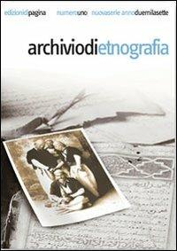 Archivio di etnografia (2007). Vol. 1 - copertina