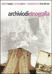 Archivio di etnografia (2009) vol. 1-2 - copertina