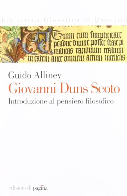 Giovanni Duns Scoto - Guido Alliney - copertina