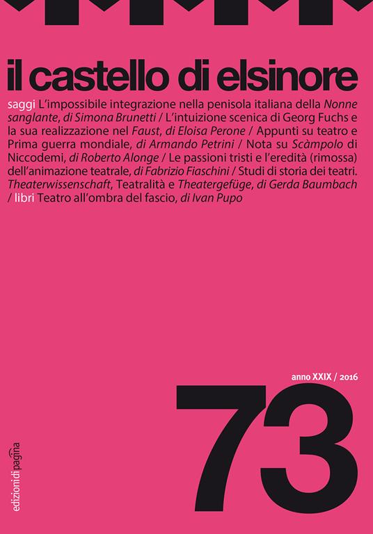 Il castello di Elsinore (2016). Vol. 73 - copertina