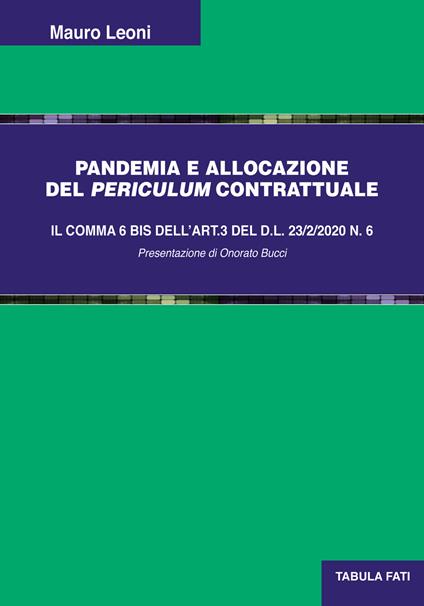 Pandemia e allocazione del periculum contrattuale - Mauro Leoni - copertina