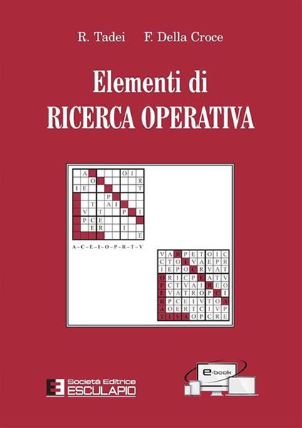 Elementi di ricerca operativa - R. Tadei,F. Della Croce - copertina