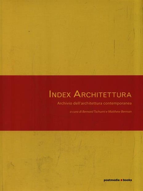 Index architettura. Archivio dell'architettura contemporanea - copertina