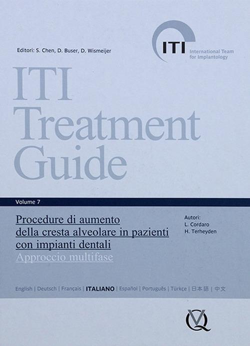 Iti treatment guide. Vol. 7: Procedure di aumento della cresta alveolare in pazienti con impianti dentali. Approccio multifase. - Daniel Buser,Urs C. Belser,Daniel Wismeijer - copertina