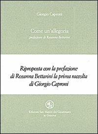 Come un'allegoria - Giorgio Caproni - copertina