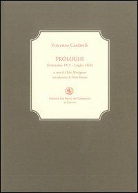 Prologhi - Vincenzo Cardarelli - copertina