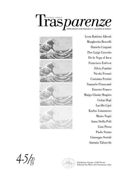 Trasparenze (2019). Vol. 4-5: Numero doppio monografico dedicato ai naufragi. - copertina