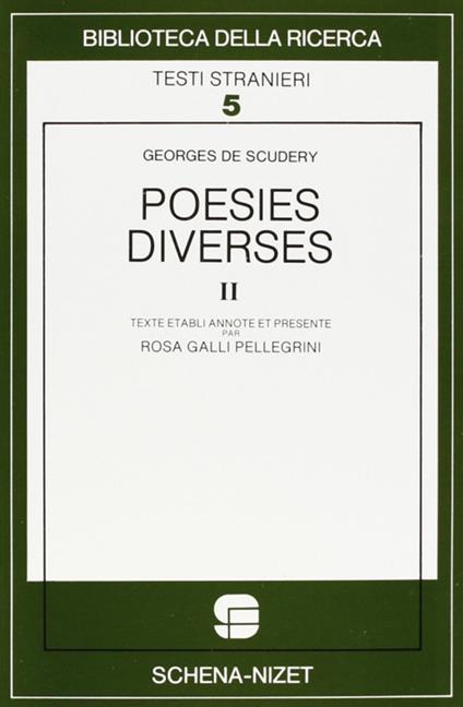 Poésies diverses. Vol. 2 - Georges de Scudéry - copertina