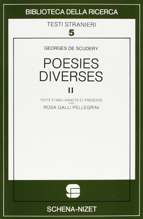 Poésies diverses. Vol. 2 - Georges de Scudéry - copertina