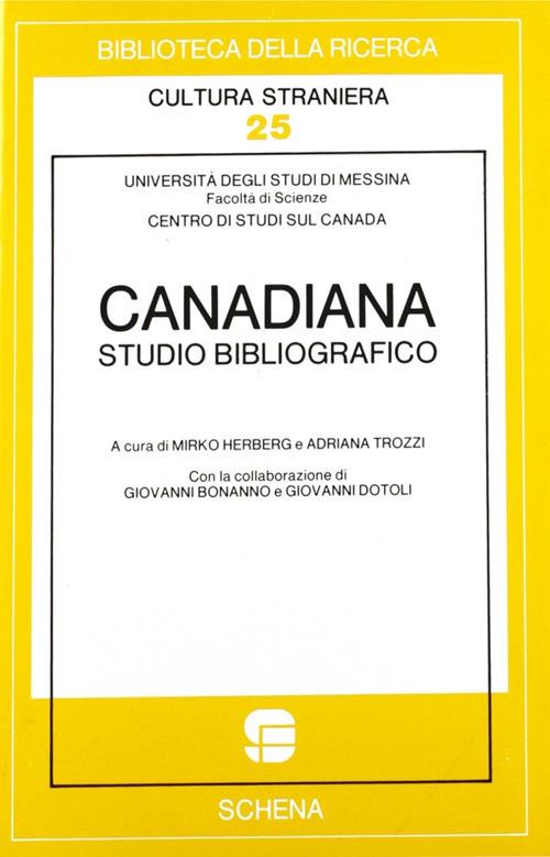 Canadiana. Studio bibliografico - copertina