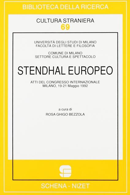 Stendhal europeo - Rosa Ghigo Bezzola - copertina