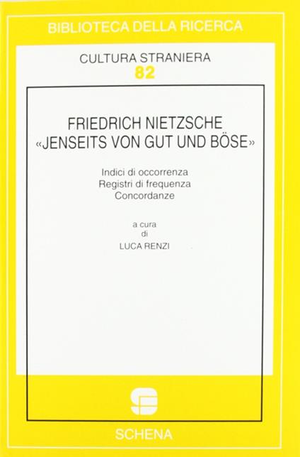 Friedrich Nietzsche. «Jenseits von gut und bose» - copertina