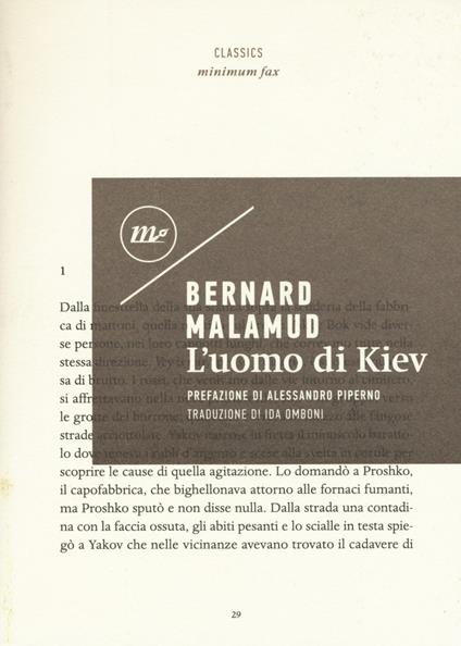 L'uomo di Kiev - Bernard Malamud - copertina