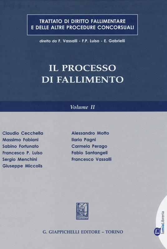 Trattato di diritto fallimentare e delle altre procedure concorsuali. Vol. 2: Il processo di fallimento - copertina