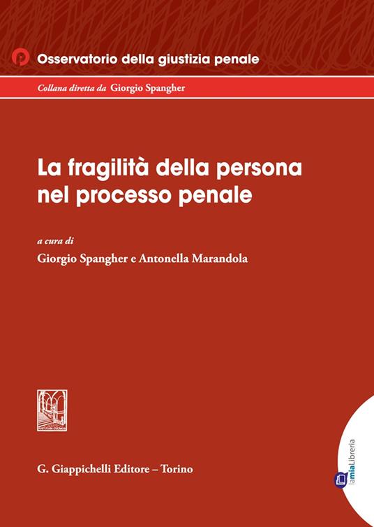 La fragilità della persona nel processo penale - copertina