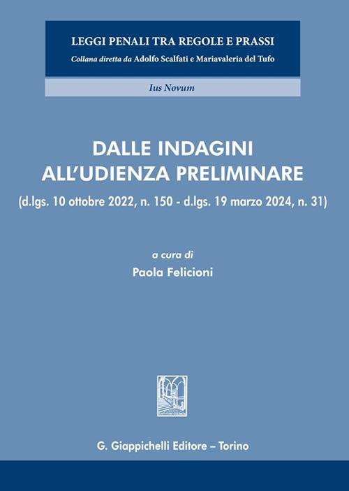 Dalle indagini all'udienza preliminare - Giulio Garuti,Angela Procaccino,Teresa Alesci - copertina
