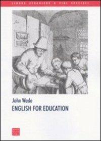 English for education - John Wade - copertina
