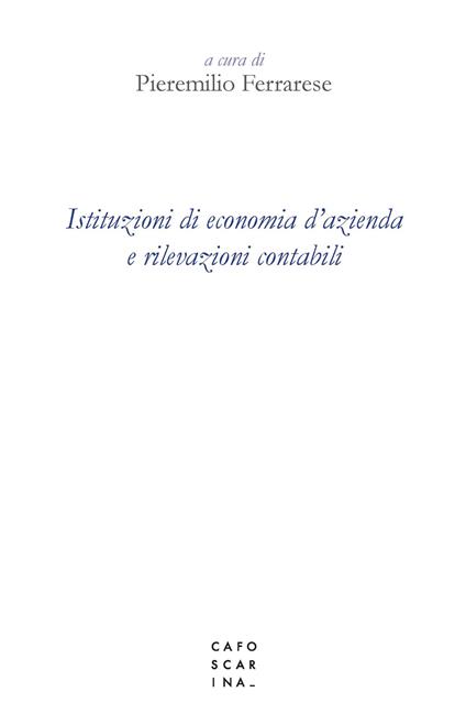 Istituzioni di economia d'azienda e rilevazioni contabili - copertina