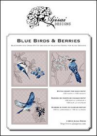 Blue birds & Berries. Cross stitch and blackwork designs - Valentina Sardu - copertina