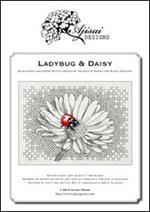 Ladybug & daisy. Cross stitch and blackwork design