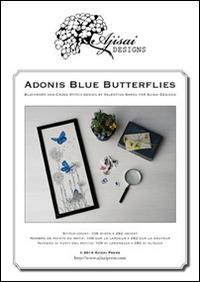 Adonis blue buterflies. Cross stitch and blackwork design - Valentina Sardu - copertina