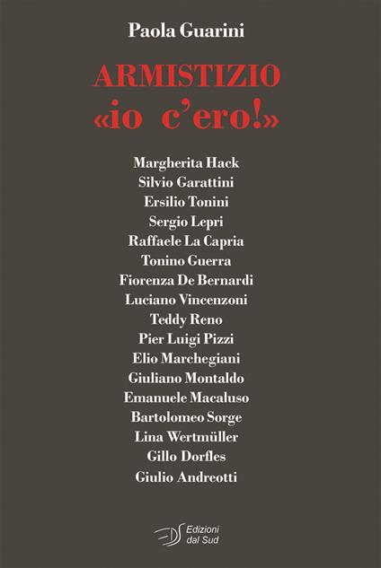 Armistizio «io c'ero!» - Paola Guarini - copertina