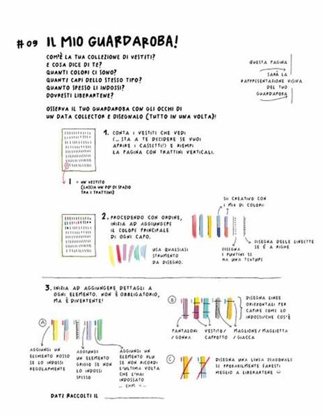 Osserva, raccogli, disegna! Un diario visivo. Scopri i pattern nella tua vita quotidiana - Giorgia Lupi,Stefanie Posavec - 5