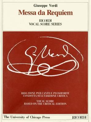 Messa da requiem per l'anniversario della morte di Manzoni, 22 maggio 1874. Riduzione per canto e pianoforte (prefazione in italiano e inglese) - Giuseppe Verdi - copertina