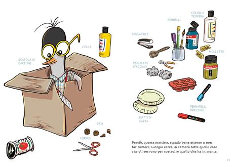 Giorgio super pinguino costruisce Aldo, cane cartonato - Sabine Lemire - 4