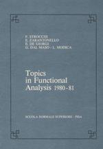 Topics in functional analysis (1980-1981)