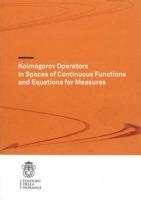 Kolmogorov operators in spaces of continuous functions and equations for measures